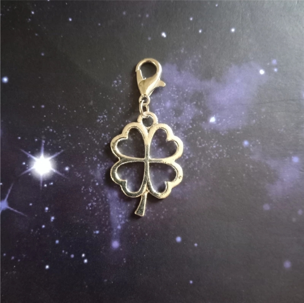 clip on shamrock clove leaf charms for bracelet planner